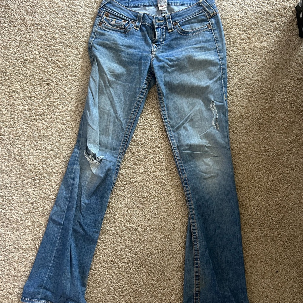 True Religion Light Blue Flare Jeans